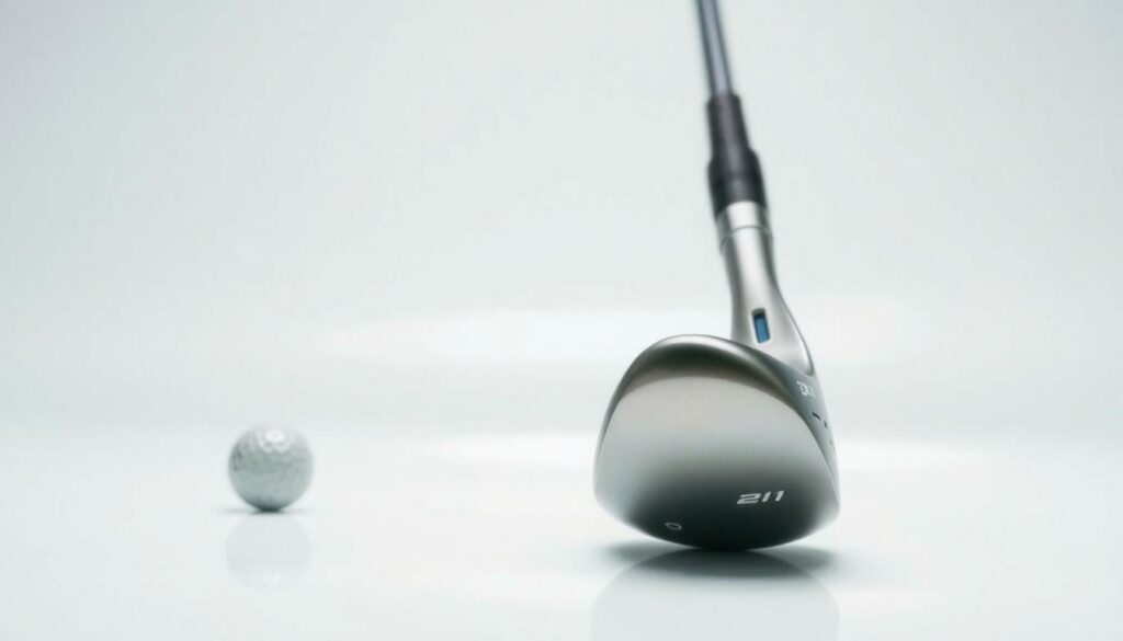 A well-lit, high-quality photograph showcasing the adjustability and customization options of a golf club's loft. The foreground features a close-up view of the club head, with the loft adjustment mechanism clearly visible and in focus. The middle ground shows the club in a neutral position, allowing the viewer to appreciate the overall design and craftsmanship. The background is a clean, uncluttered studio setting, with subtle lighting and reflections that enhance the premium, high-end feel of the image. The overall composition and attention to detail convey the benefits and advantages of custom loft adjustments for the golfer, in line with the article's subject matter.
