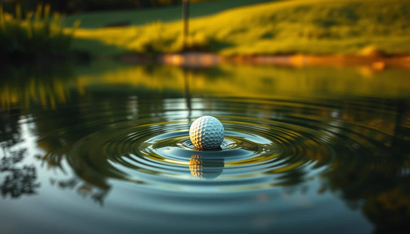 was passiert wenn der golfball ins wasser fällt