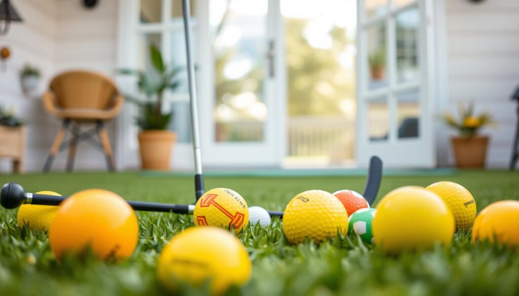 Trainingsbälle für das Golftraining zu Hause